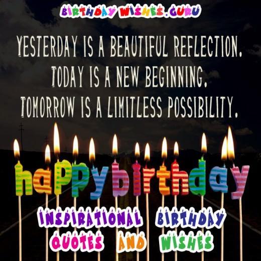 Inspirational birthday quote