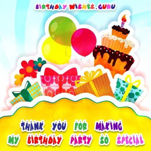 Thank you birthday party