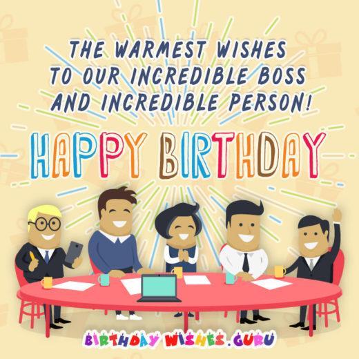 The warmest wishes to our incredible boss and incredible person!