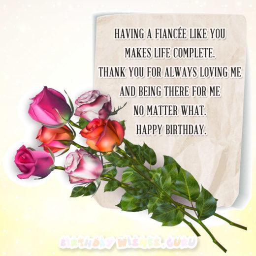 Birthday Wishes for your Fiancée