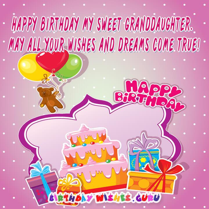 Birthday Greeting Card ~  Loving Wises for a  Granddaughter/'s 1st  Birthday