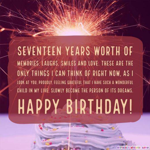 Seventeen Birthday Wishes