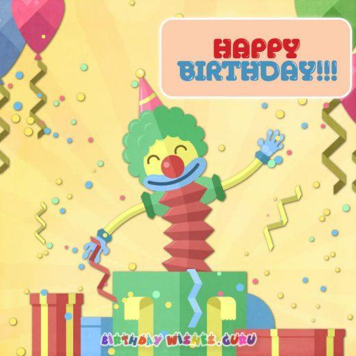 Happy birthday card for kids and babies